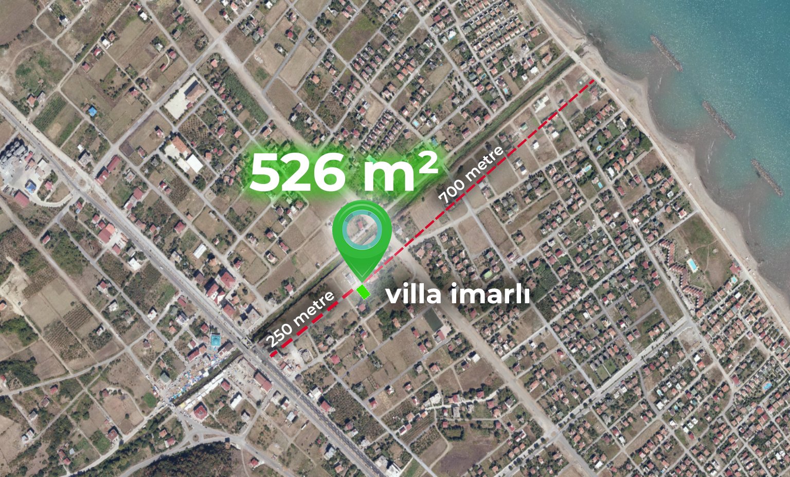 Atakum Taflan'da Satılık 526 m2 Villa İmarlı Arsa